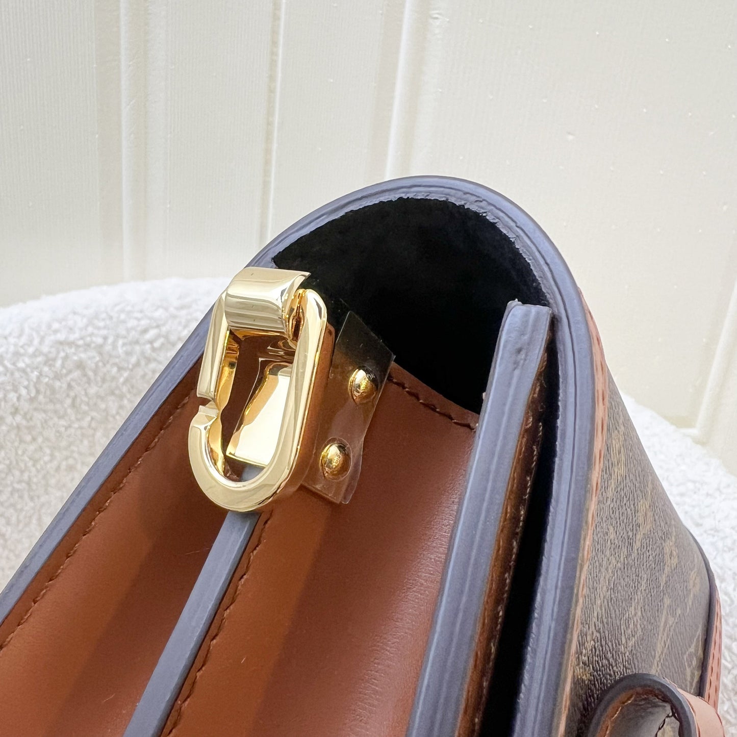 LV Mini Dauphine in Reverse Monogram, Monogram Canvas and GHW