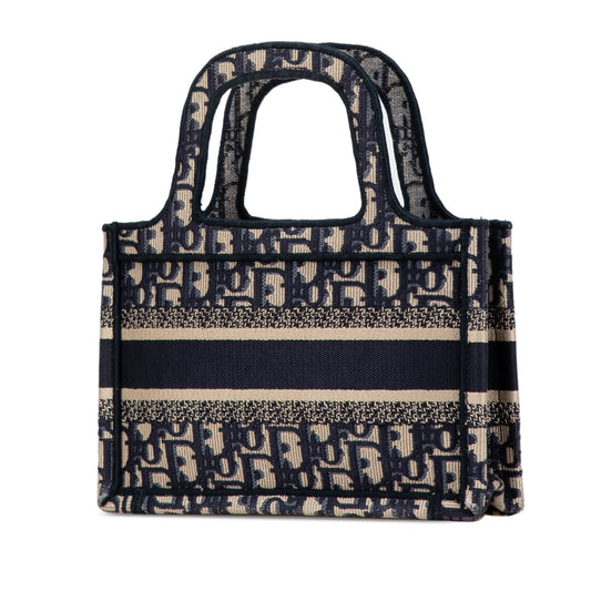 Blue Dior Mini Oblique Book Tote Handbag