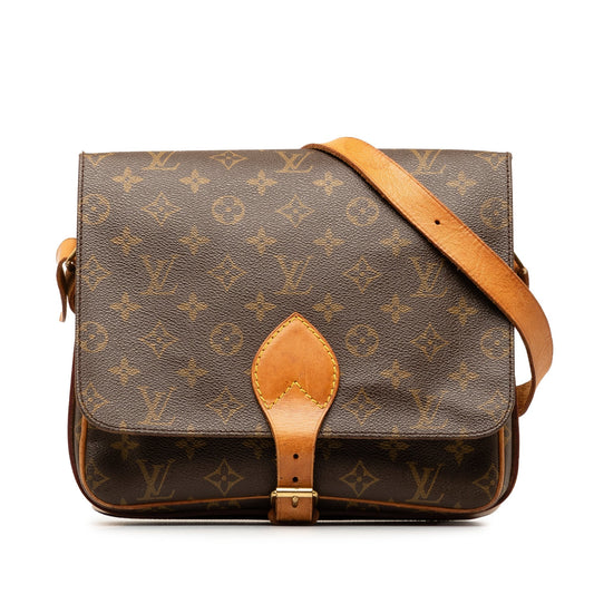 Brown Louis Vuitton Monogram Cartouchiere GM Crossbody Bag