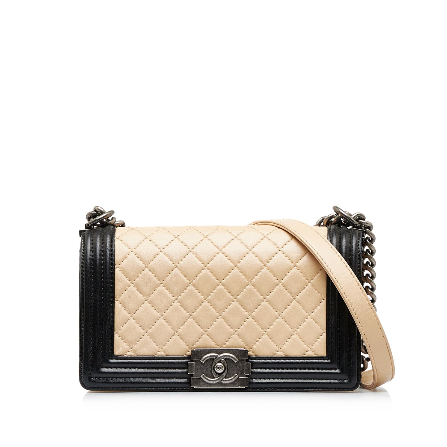 CHANEL Medium Bicolor Boy Shoulder Bag