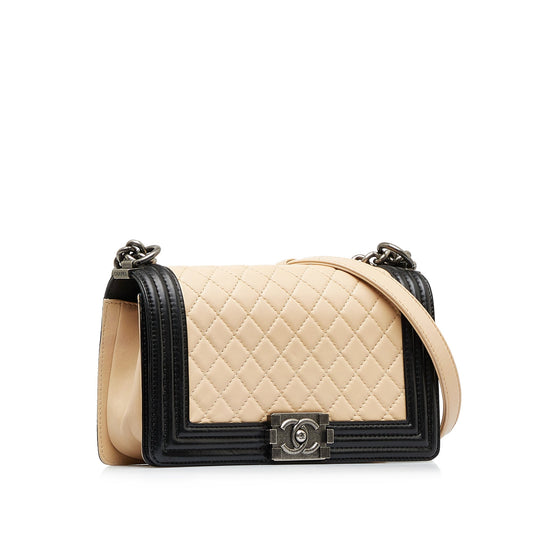 CHANEL Medium Bicolor Boy Shoulder Bag