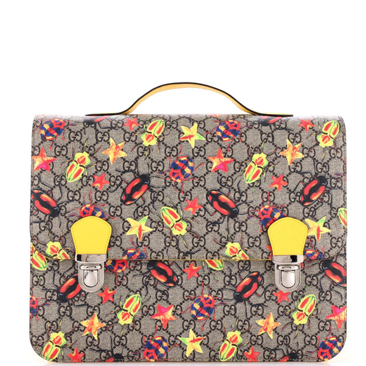 Children's Flap Backpack Printed GG Coated Canvas