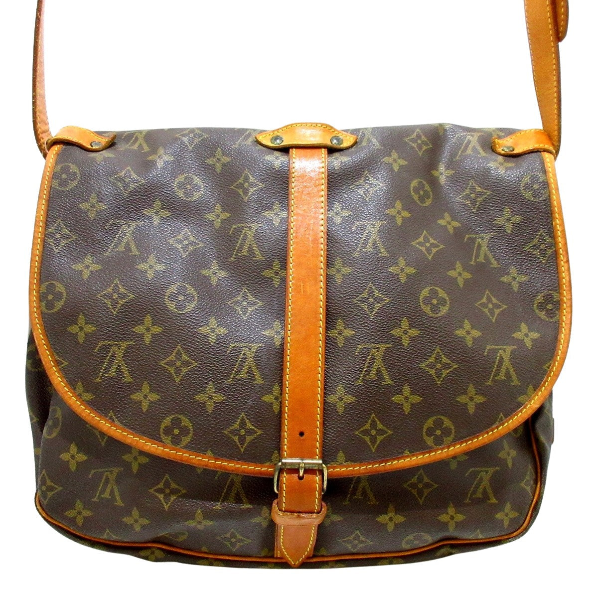 Louis Vuitton Saumur 35  Canvas Shoulder Bag ()