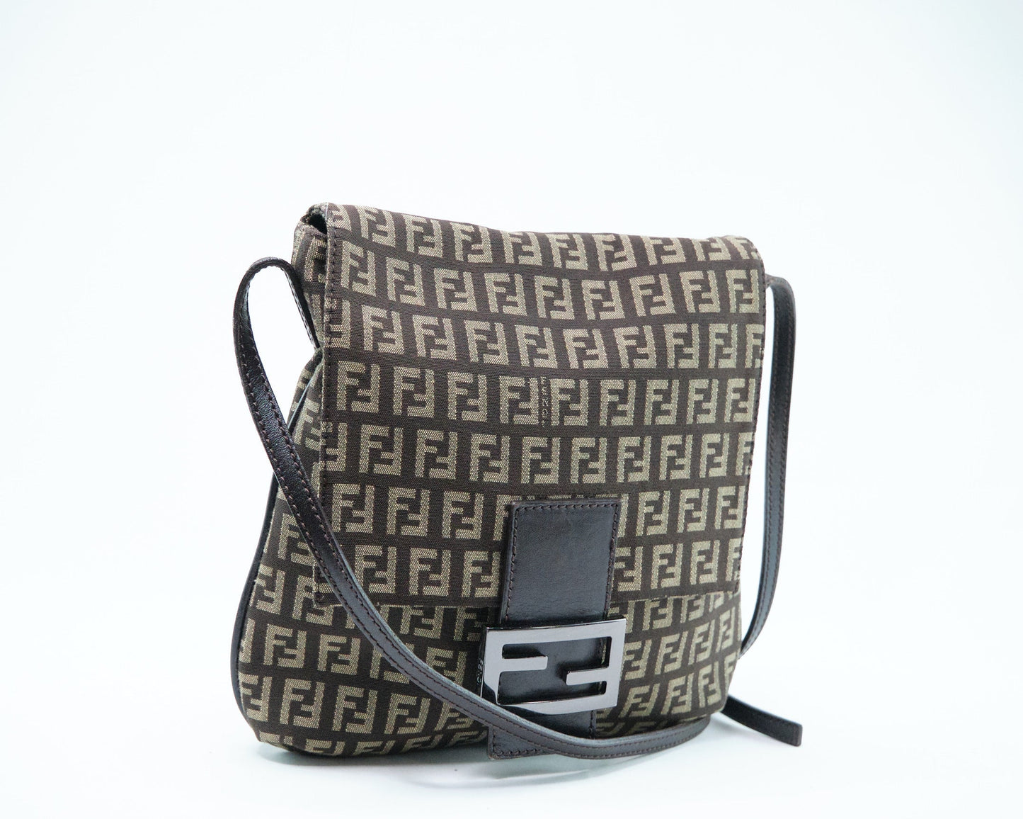 Fendi Zucchino Canvas Crossbody Bag - '10s