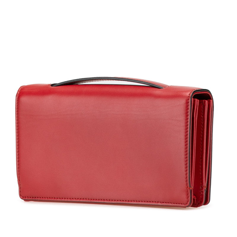 Christian Dior Leather Bee Clutch Bag