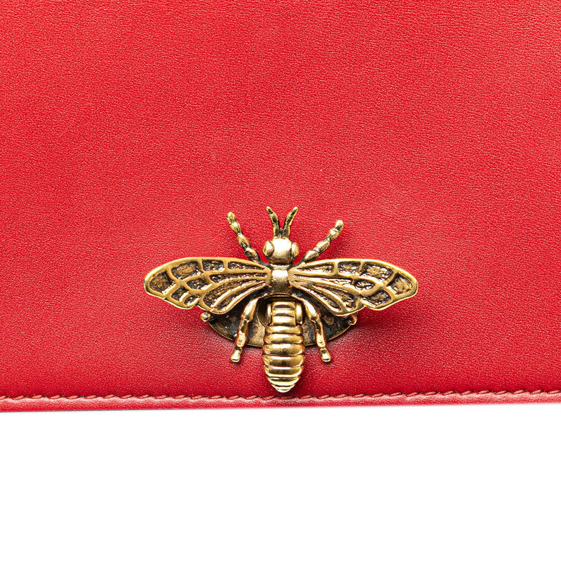 Christian Dior Leather Bee Clutch Bag