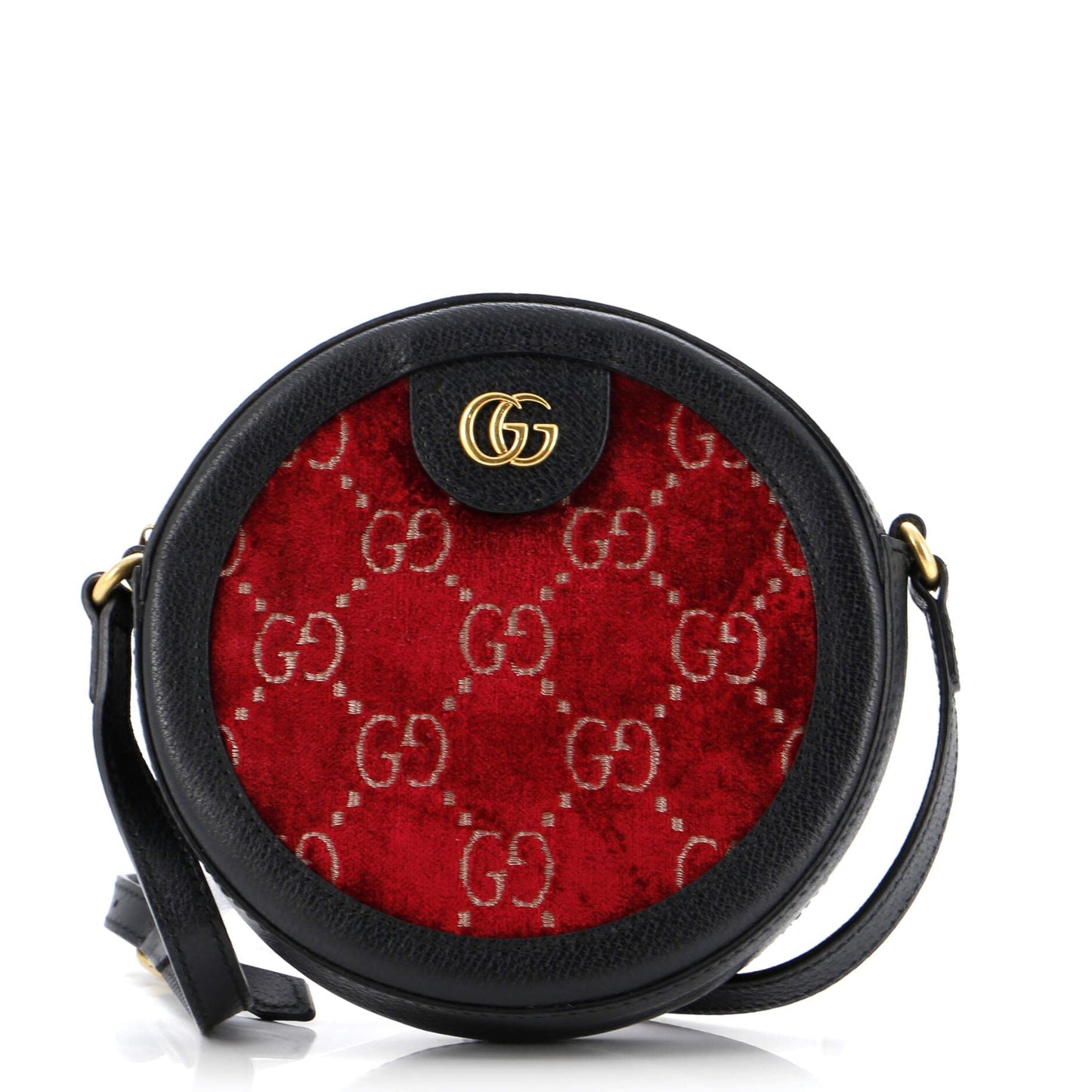 Ophidia Round Shoulder Bag GG Velvet Mini