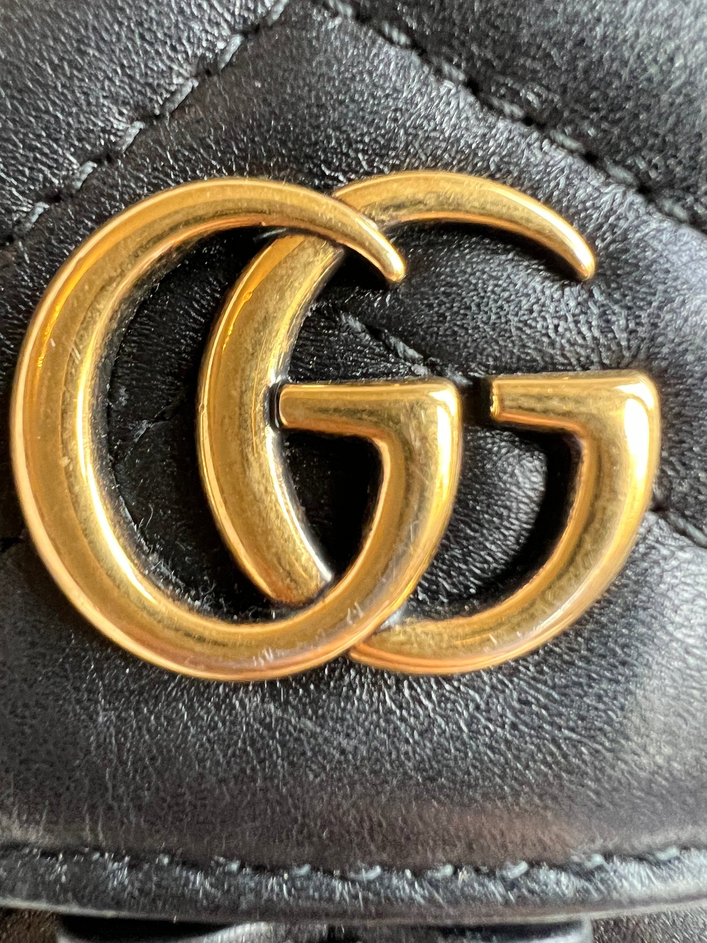 Gucci GG Black Mini Marmont Backpack