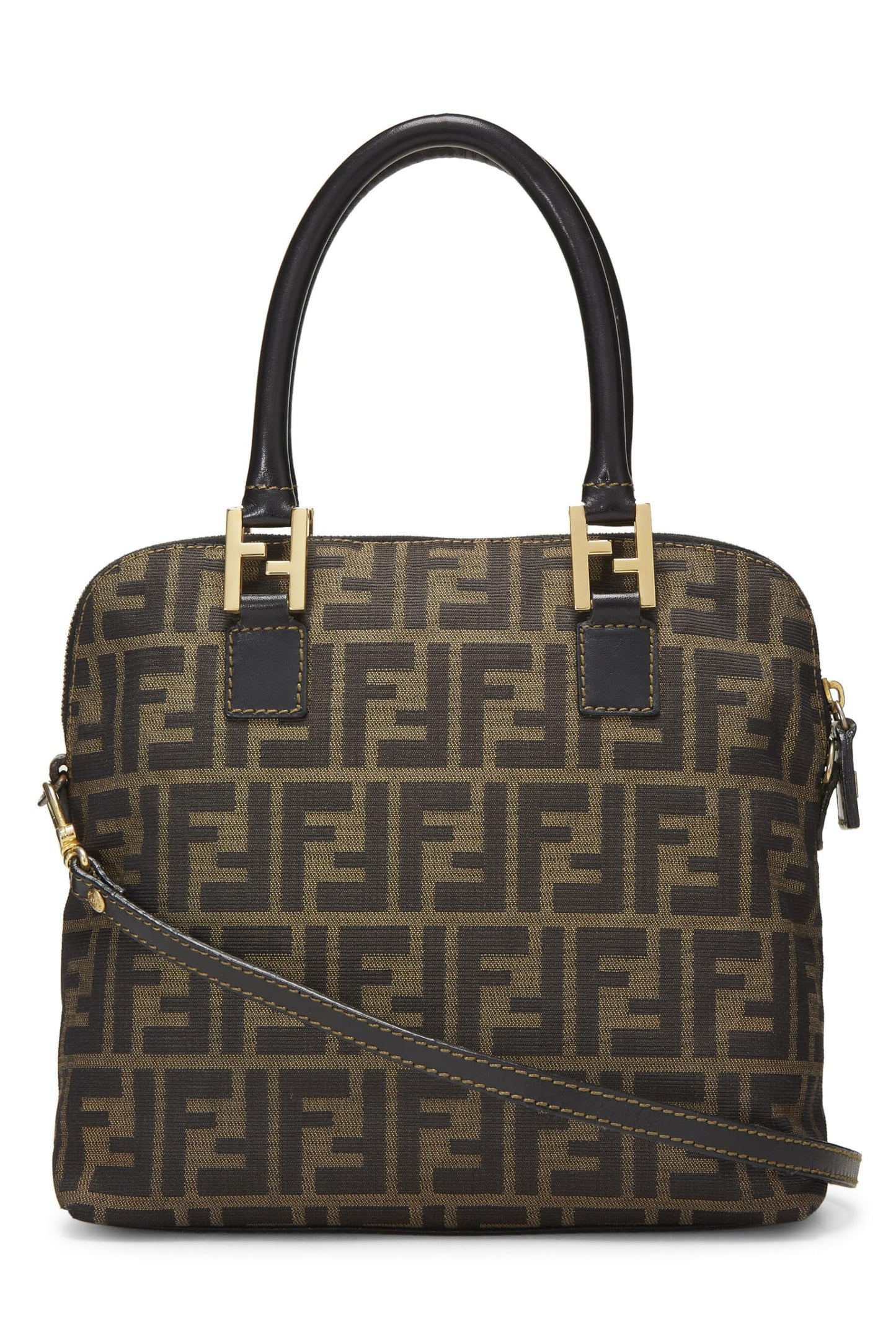 Fendi,  Zucca Canvas Handbag, Black