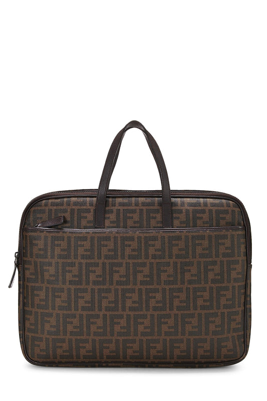 Fendi,  Brown Zucca Coated Canvas Briefcase, Brown