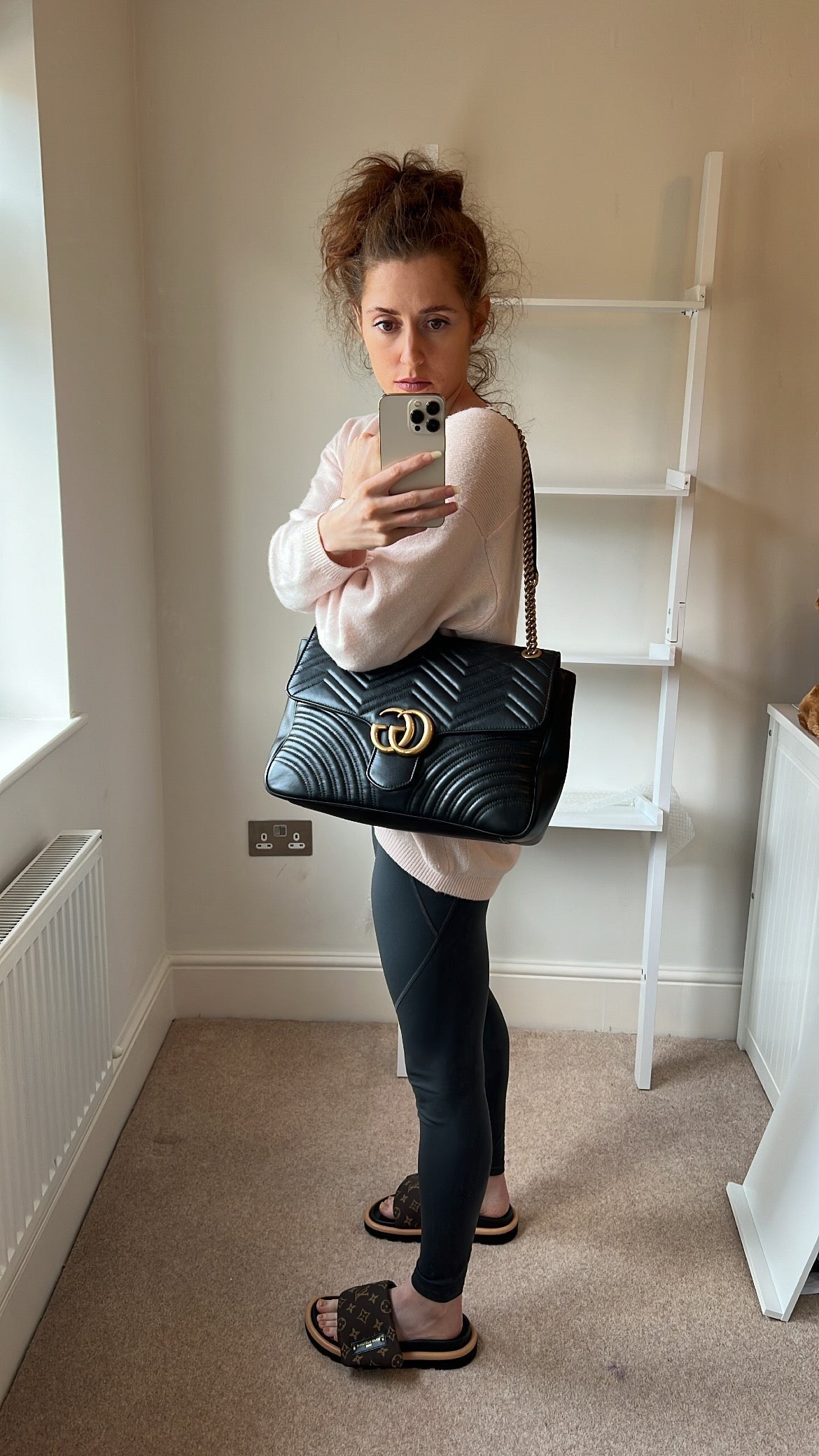 Gucci GG Black Large Marmont Shoulder Bag