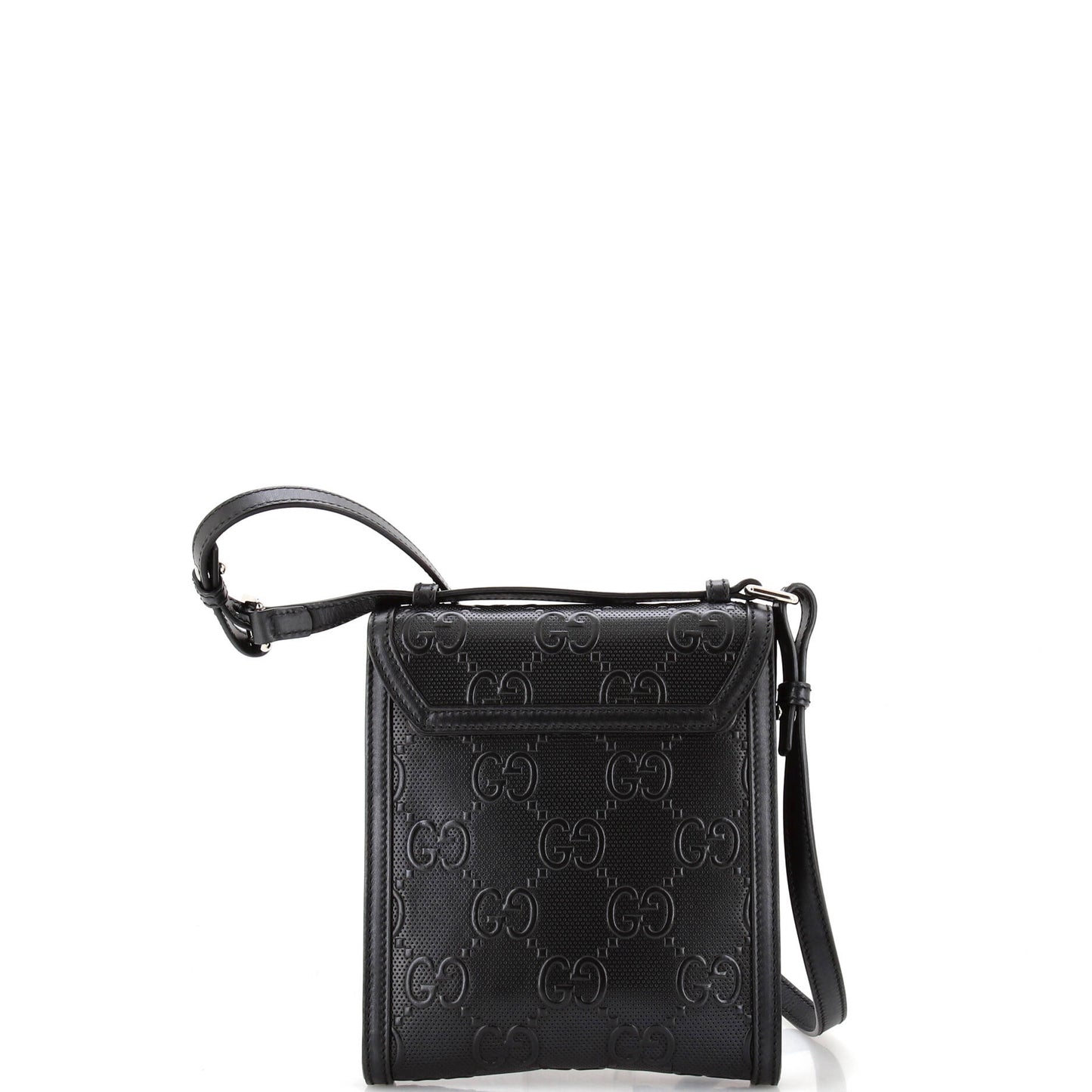 Flap Crossbody Bag GG Embossed Perforated Leather Small