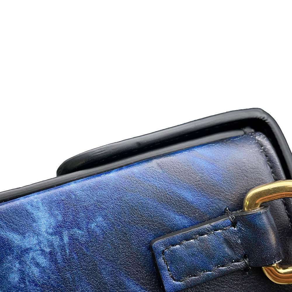 Dior Montaigne Shoulder Bag Blue/Navy Leather