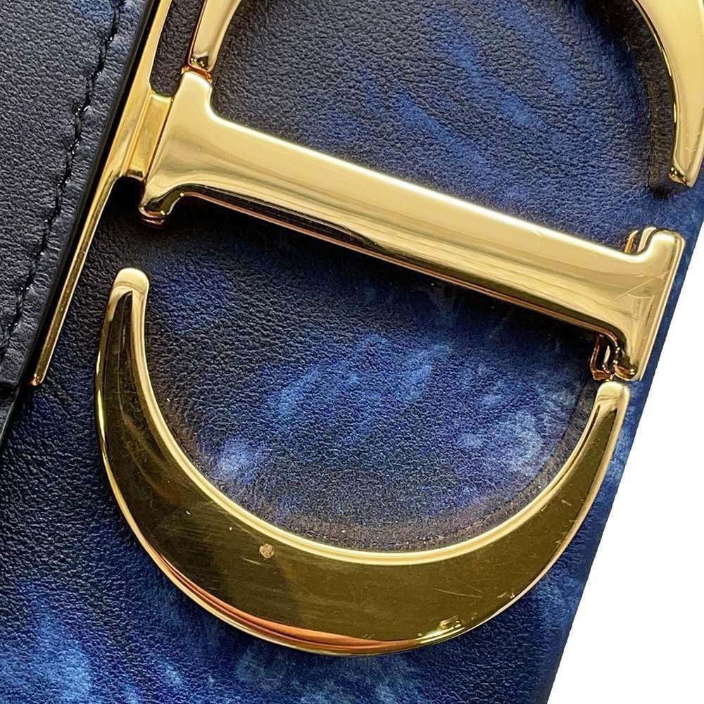 Dior Montaigne Shoulder Bag Blue/Navy Leather