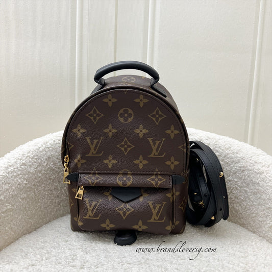 LV Palm Springs Mini Backpack in Monogram Canvas and GHW