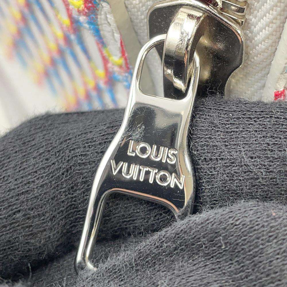 LOUIS VUITTON Racer Backpack White M20664 Damier Spray