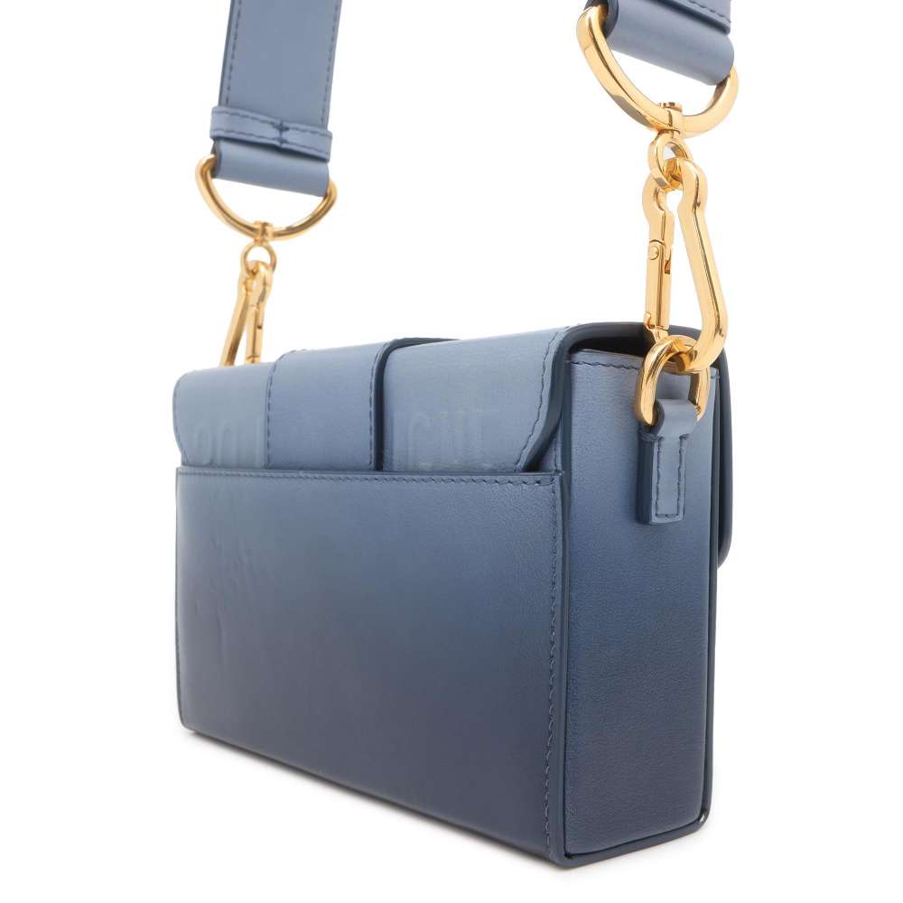 Dior Montaigne Shoulder Bag Blue Leather