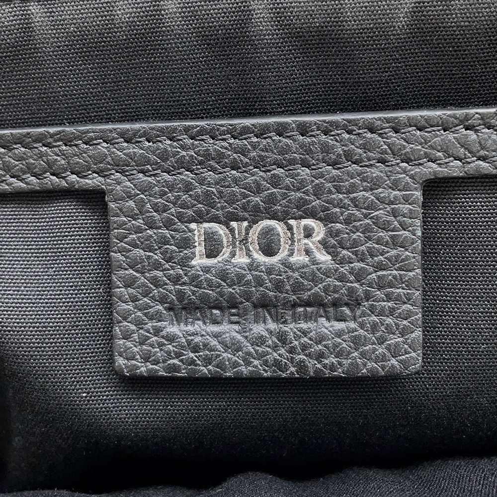 Dior Oblique Saddle Shoulder Bag Navy 1ADME133YKS Canvas Leather