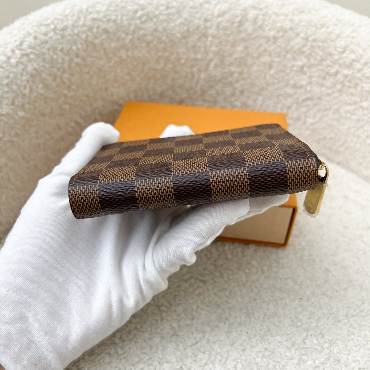 LV Zippy Card Holder / Coin Purse in Damier Ebene Canvas GHW