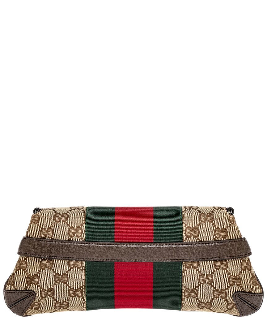 Gucci Horsebit Small Canvas & Leather Shoulder Bag