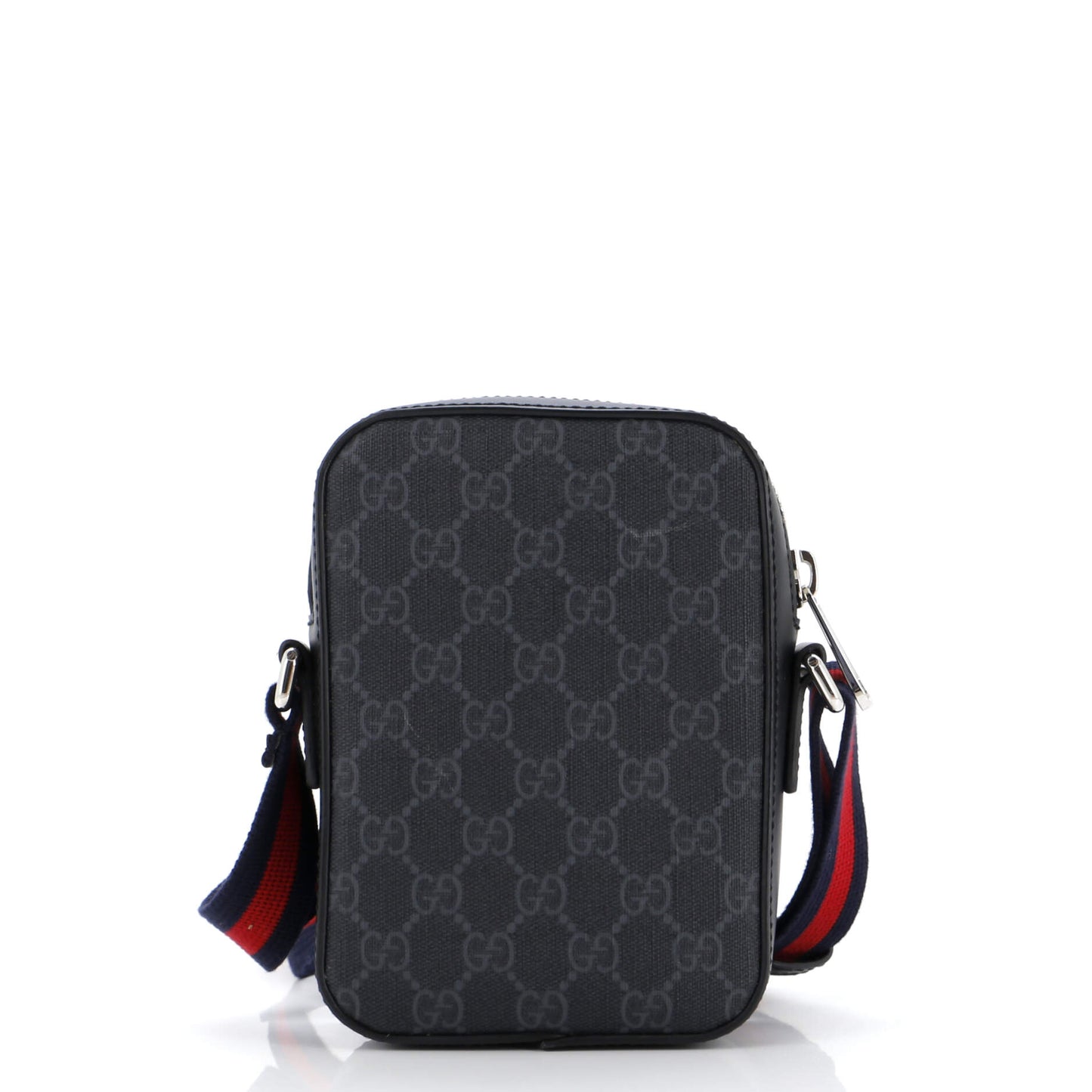 Web Strap Front Zip Messenger Bag GG Coated Canvas Mini