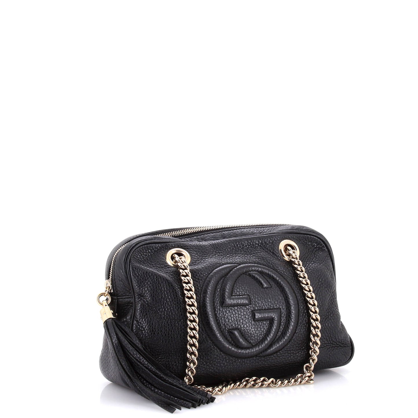 Soho Chain Zip Shoulder Bag Leather Small