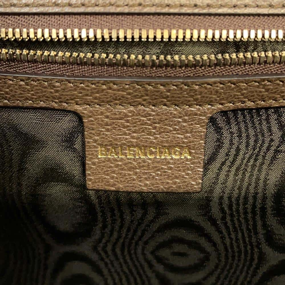 BALENCIAGA GUCCI Collaboration The Hacker Project Shoulder Bag Beige/Brown 680121 PVC Leather