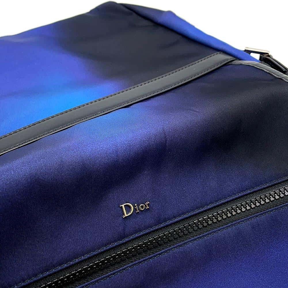 Dior Dior Homme Flap Shoulder Bag Blue Gradation Nylon Leather