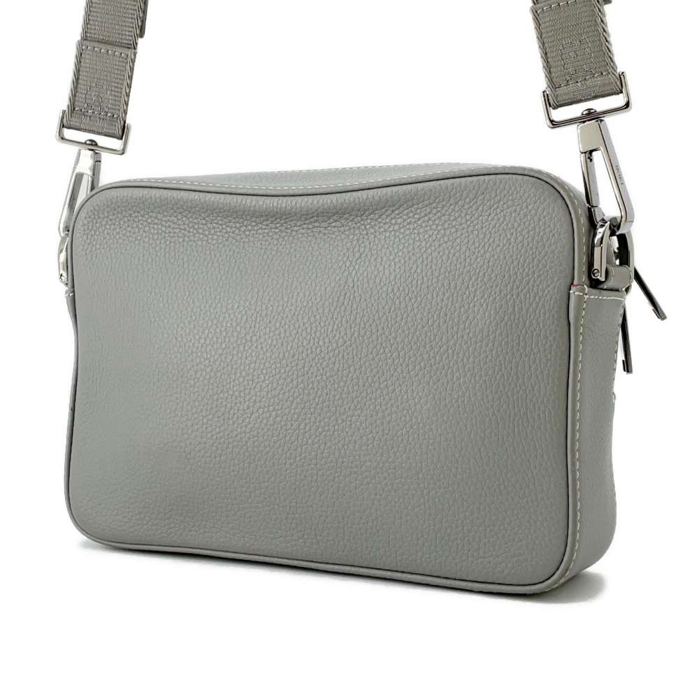 Dior Safari Shoulder Bag Gray Leather