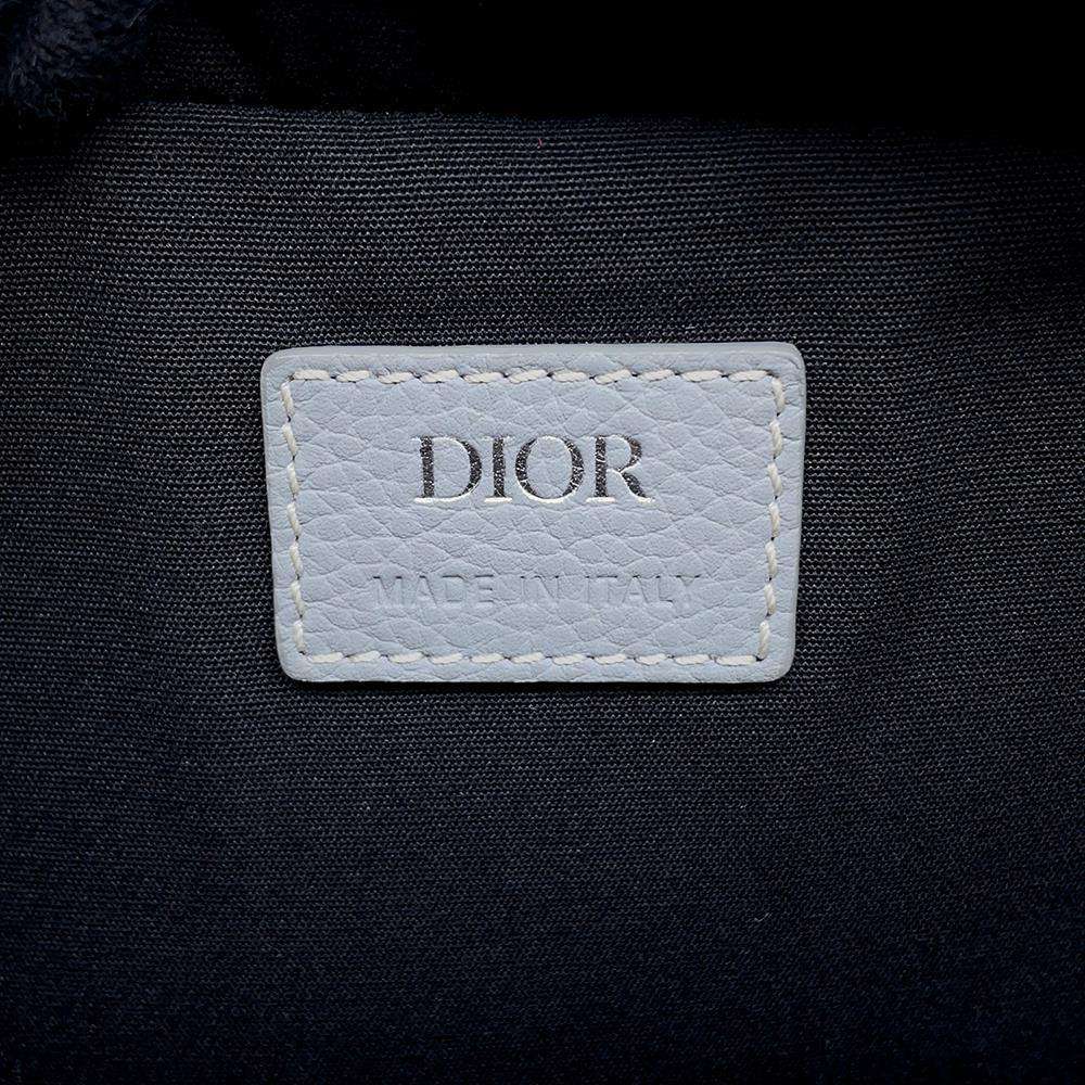 Dior Safari Shoulder Bag Gray Leather