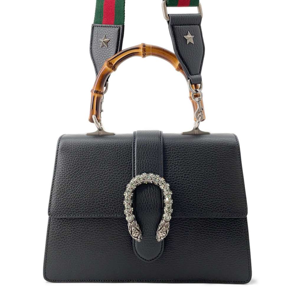 GUCCI Dionysus 2WAYBag Black 448075 Leather Size Medium