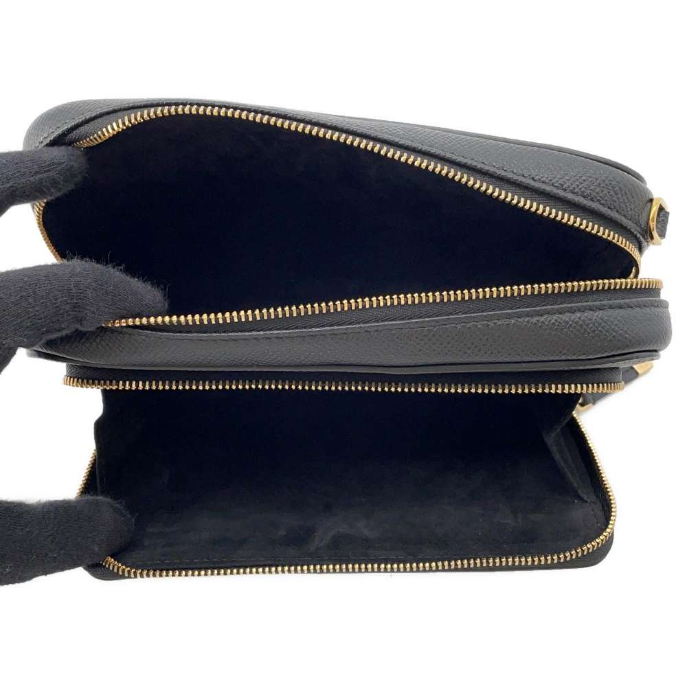 Dior Calo Double Pouch Shoulder Bag Black S7431UBAE Leather