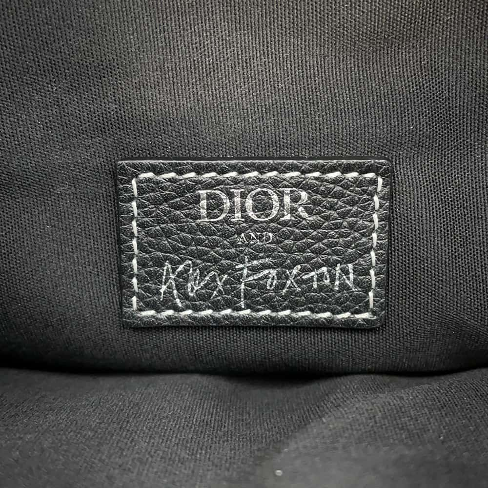 Dior Saddle Crossbody Bag Alex Fox collaboration Black Leather