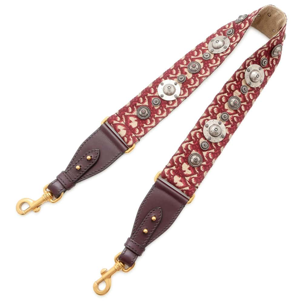 Dior Oblique Shoulder Strap Bordeaux Canvas Leather