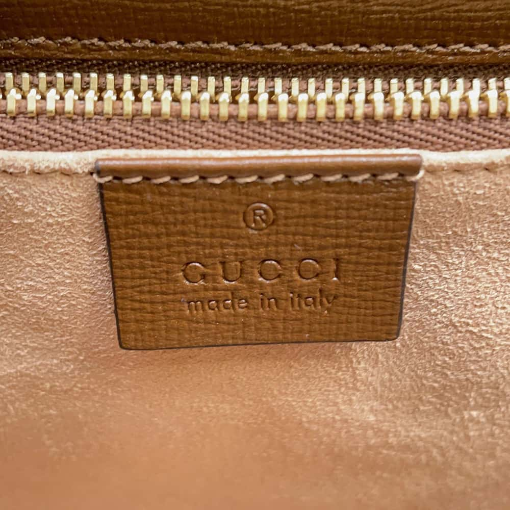 GUCCI Horsebit 1955 Shoulder Bag Beige/Brown 602204 GG SupremeCanvas Leather