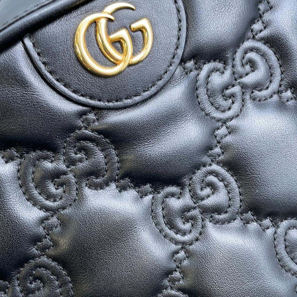 GUCCI GGMatelasse 2wayShoulder Bag Black 702234 Leather Size Small