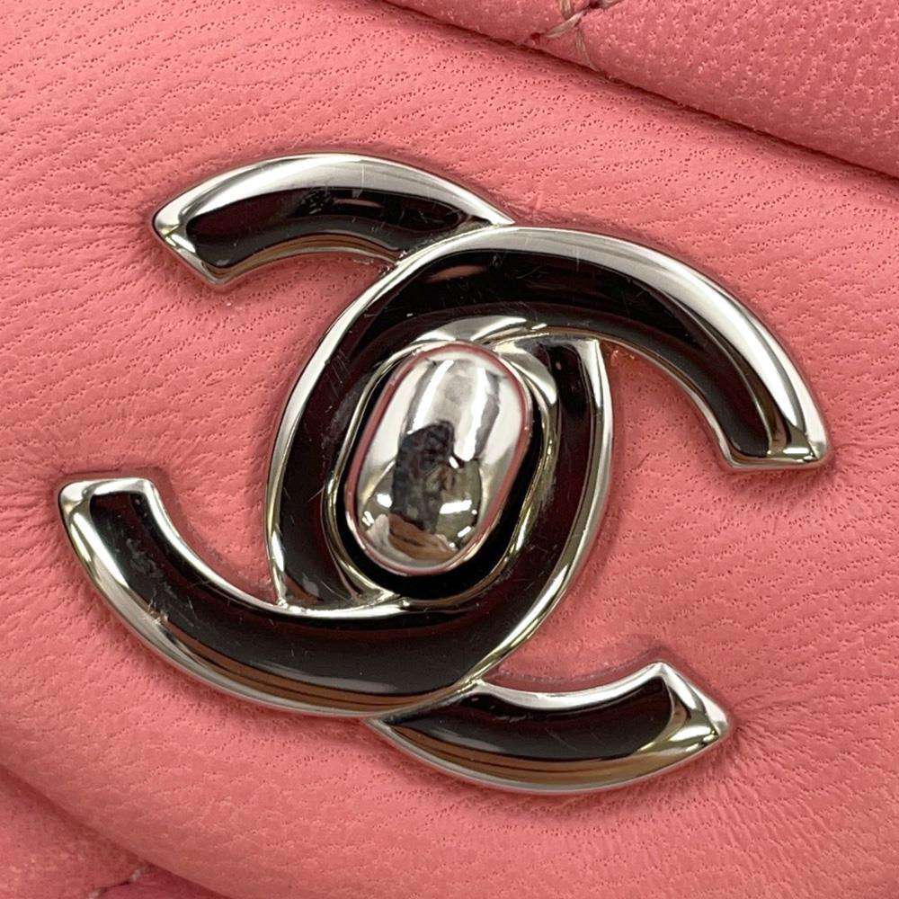 CHANEL Mini Matelasse ChainShoulder Bag Pink A69900 Lambskin Size Mini