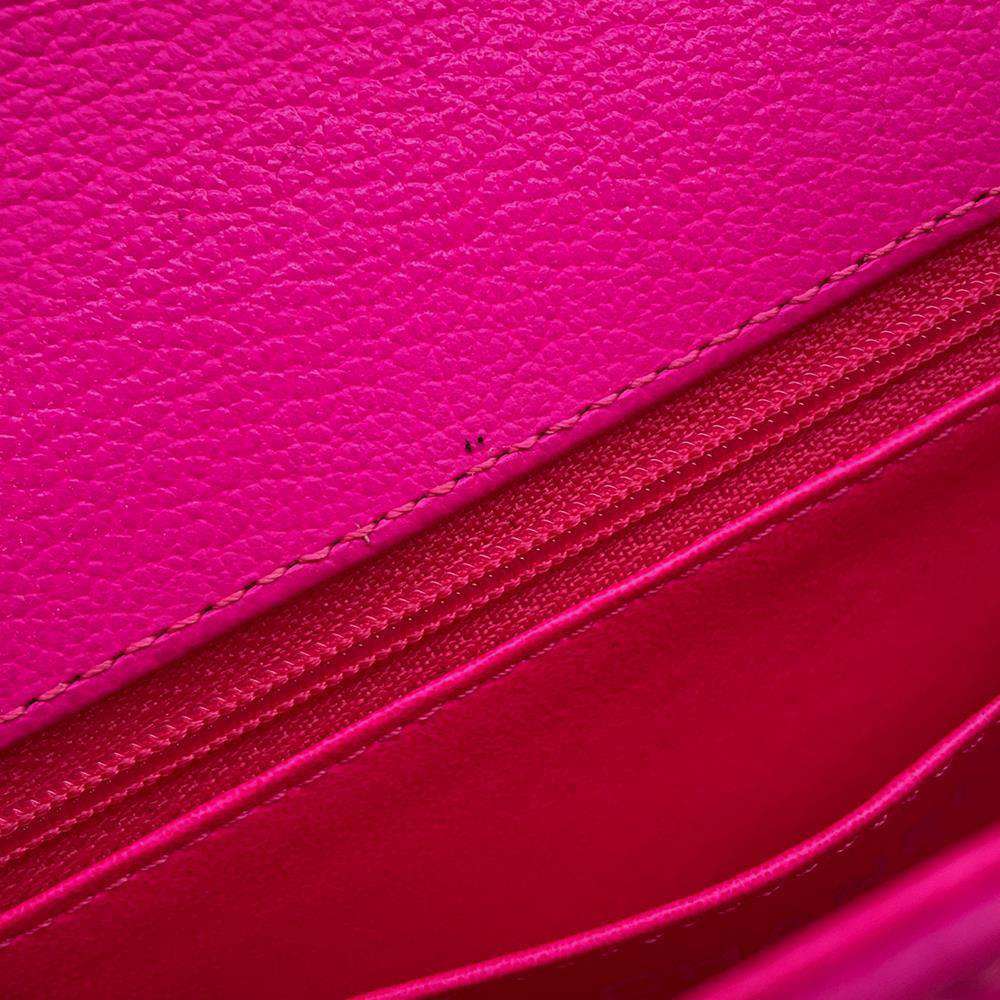 CHANEL 2.55 ChainShoulder Bag shocking pink AS0874 Leather Size Mini