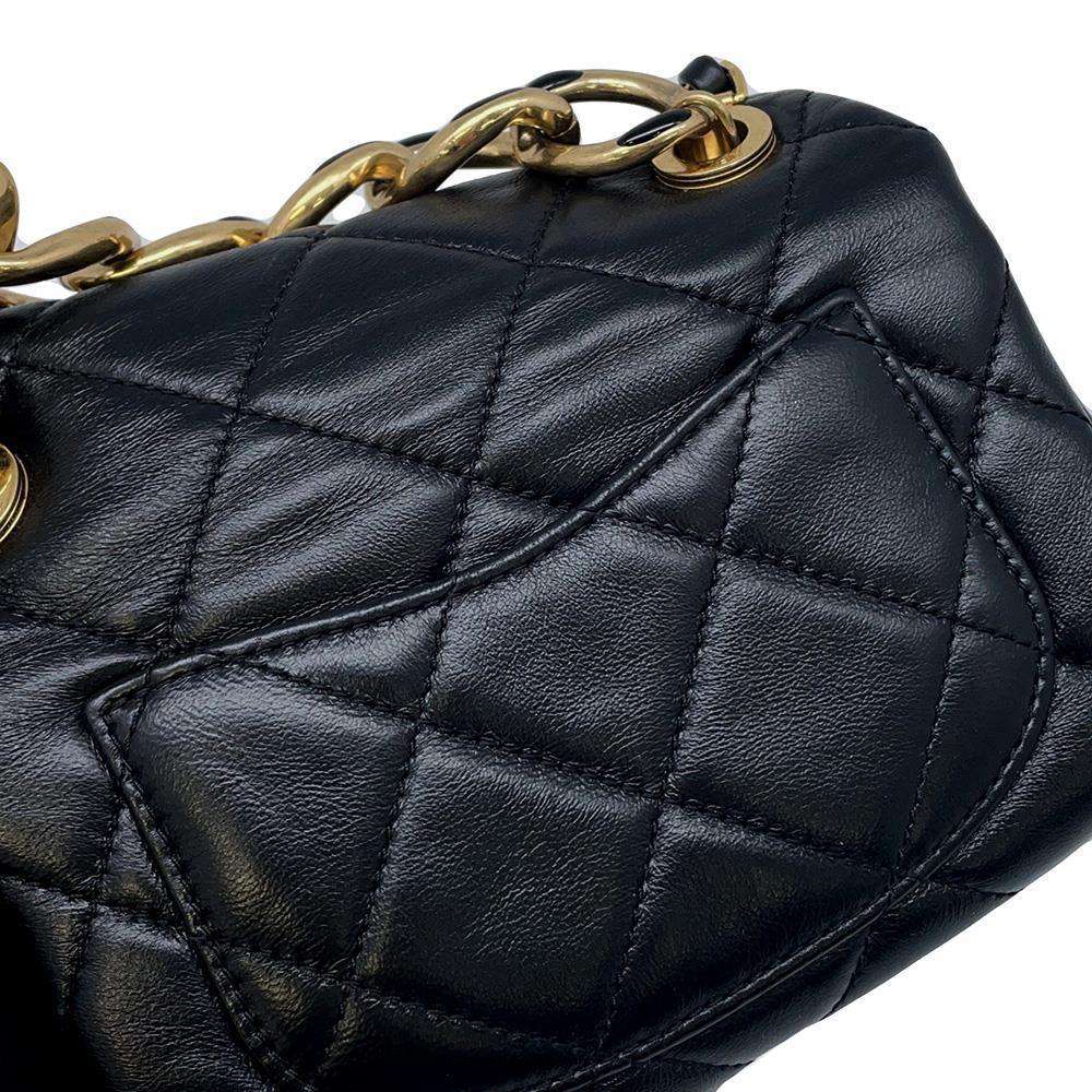 CHANEL Matelasse ChainShoulder Bag Black AS3365 Lambskin