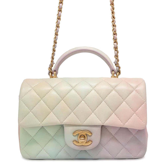 CHANEL Matelasse Gradation2awyChainShoulder Multicolor AS2431 Lambskin