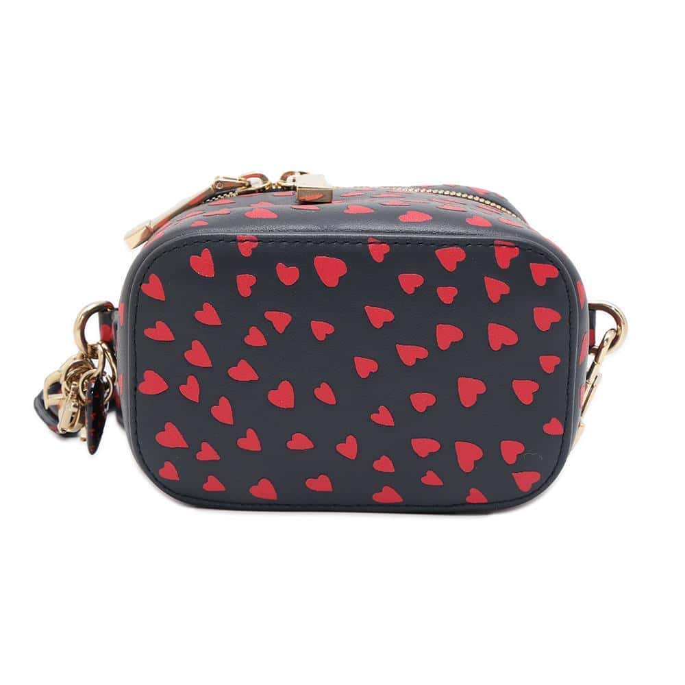 Dior Heart Shoulder Mini Vanity Navy/Red S09180SGA Leather