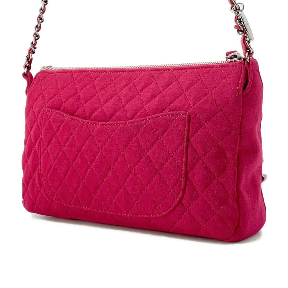 CHANEL Matelasse ChainShoulder Bag Hawaii Exclusive Red Cotton