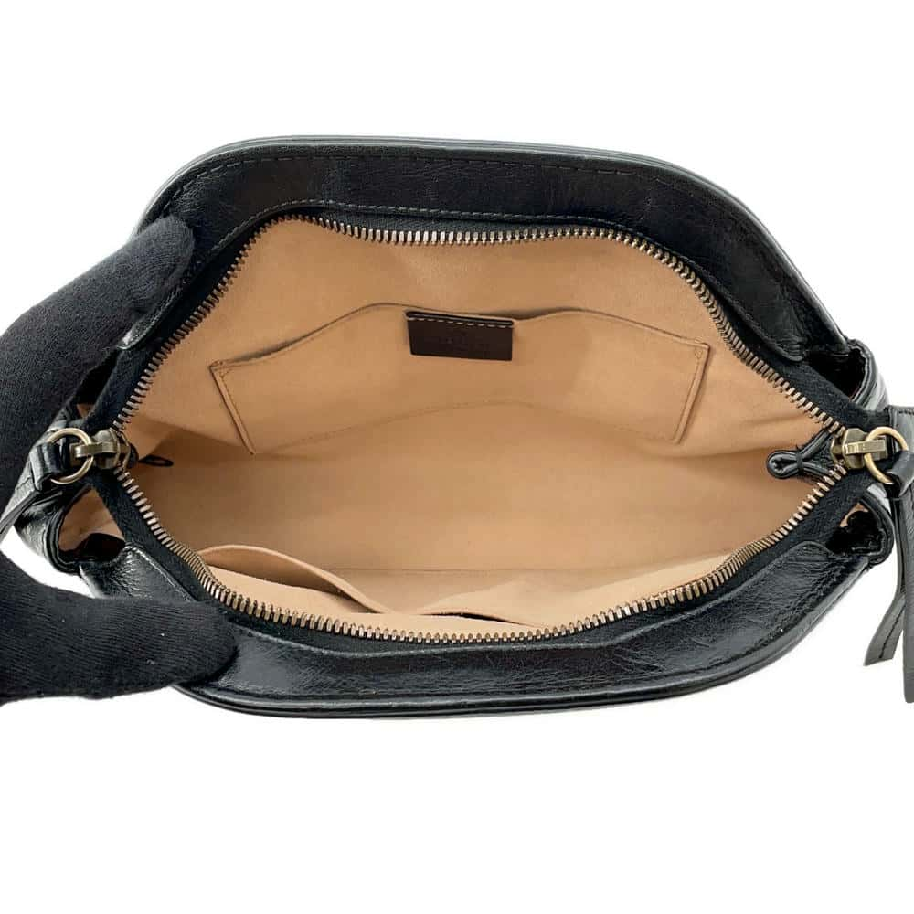 GUCCI Liber Small Shoulder Bag Black 524620 Leather