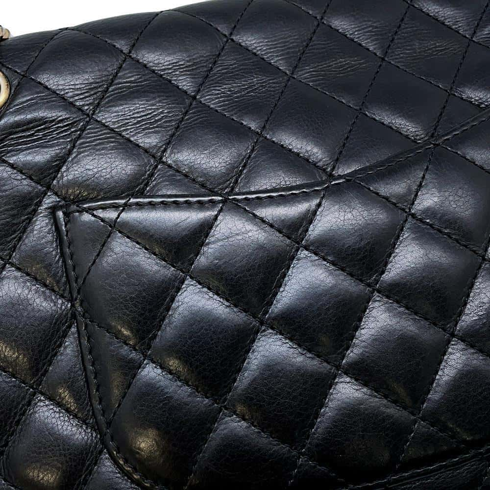 CHANEL Matelasse Single Flap ChainShoulder Bag Black A94495 Lambskin