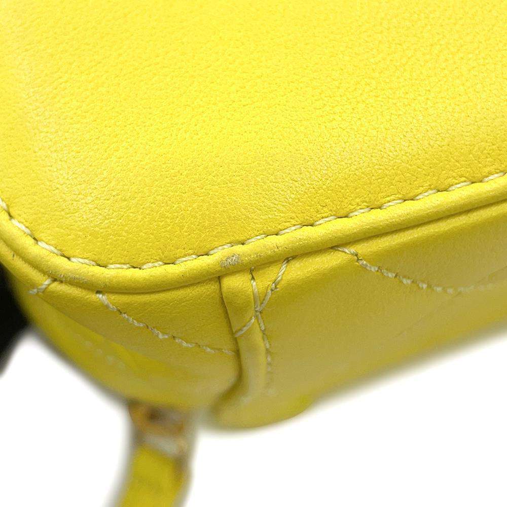 CHANEL Matelasse Vanity ChainShoulder Bag YellowAS3228 Lambskin Size Small