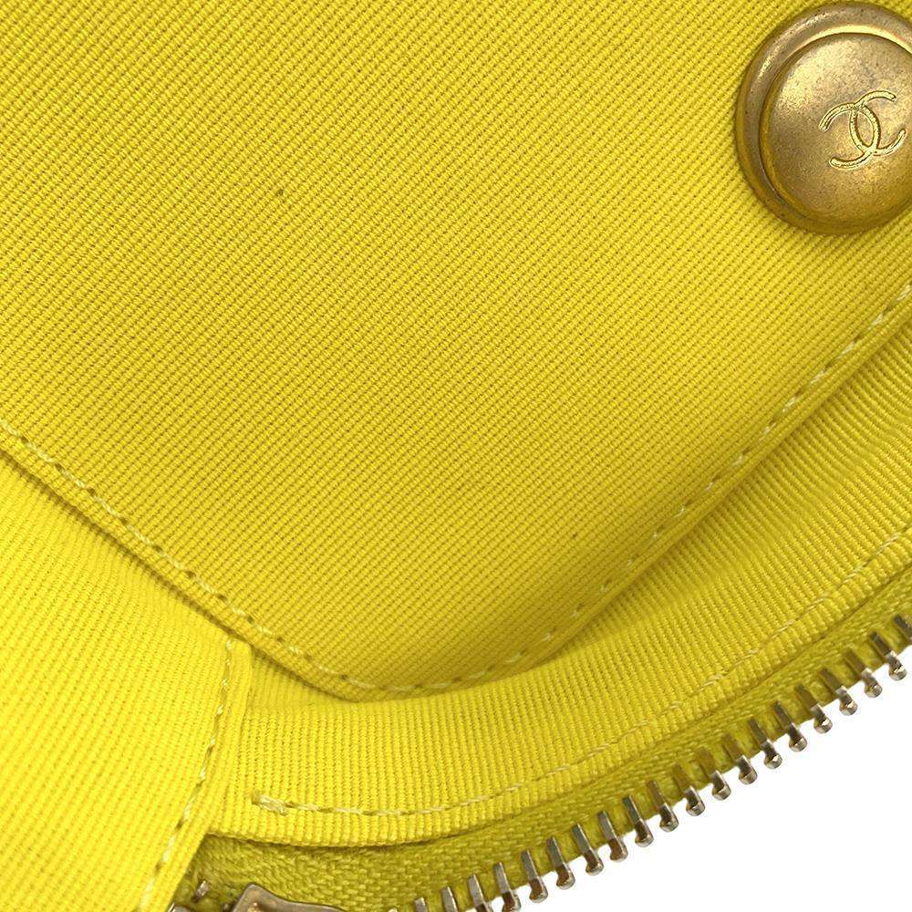 CHANEL Matelasse Vanity ChainShoulder Bag YellowAS3228 Lambskin Size Small