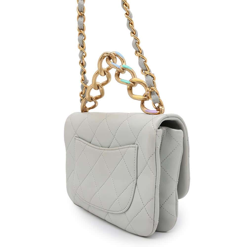 CHANEL Matelasse ChainShoulder Bag Gray AS3367 Lambskin