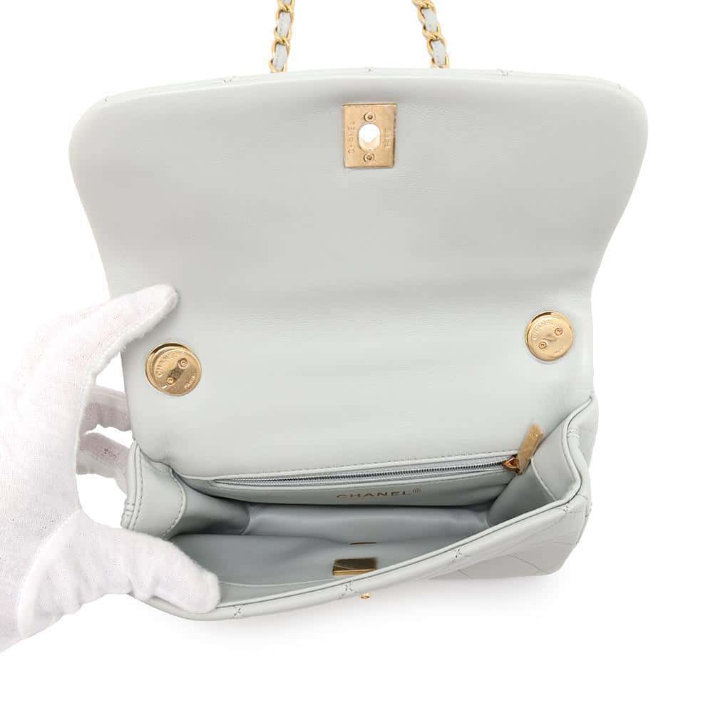 CHANEL Matelasse ChainShoulder Bag Gray AS3367 Lambskin