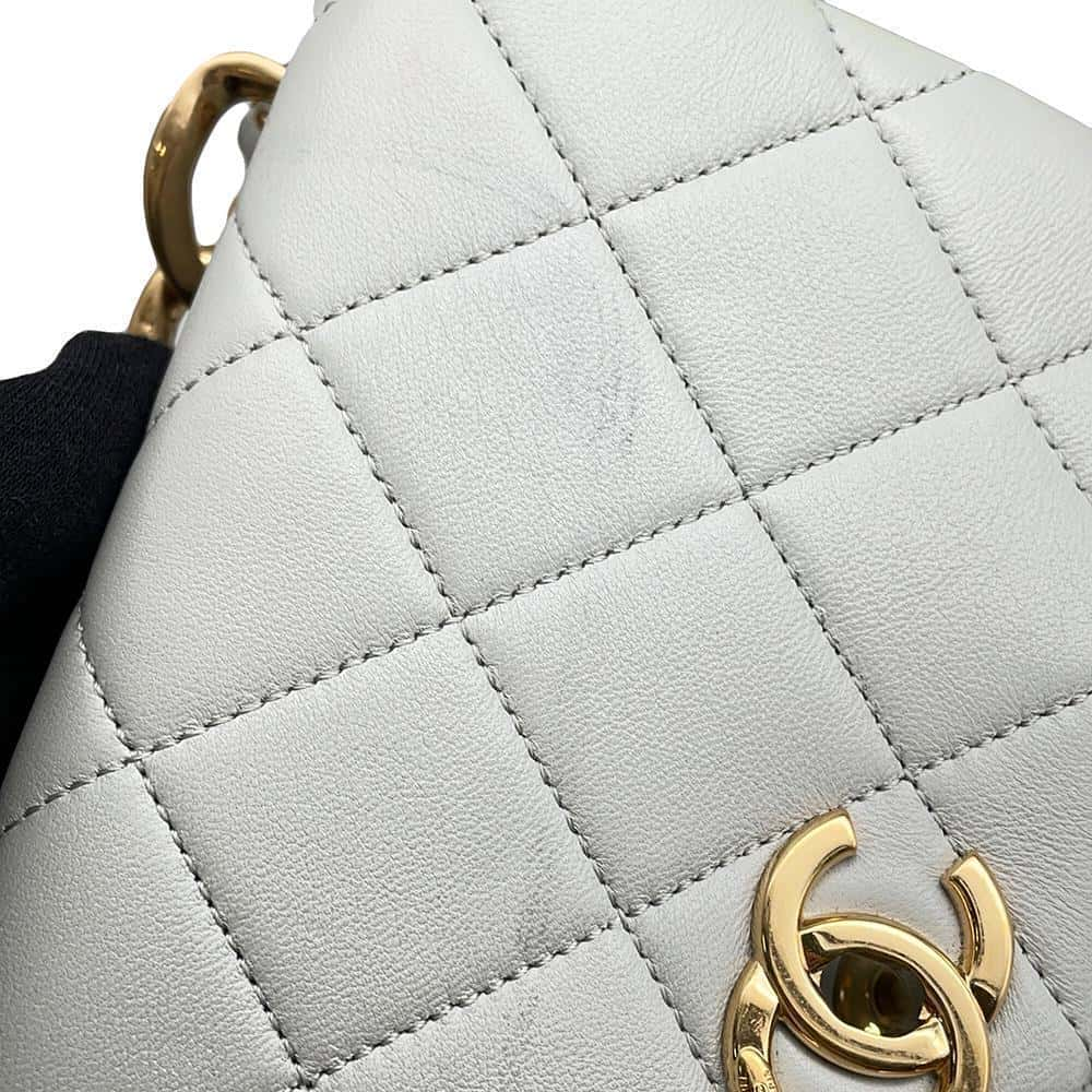 CHANEL Matelasse ChainShoulder Bag Gray AS3367 Lambskin