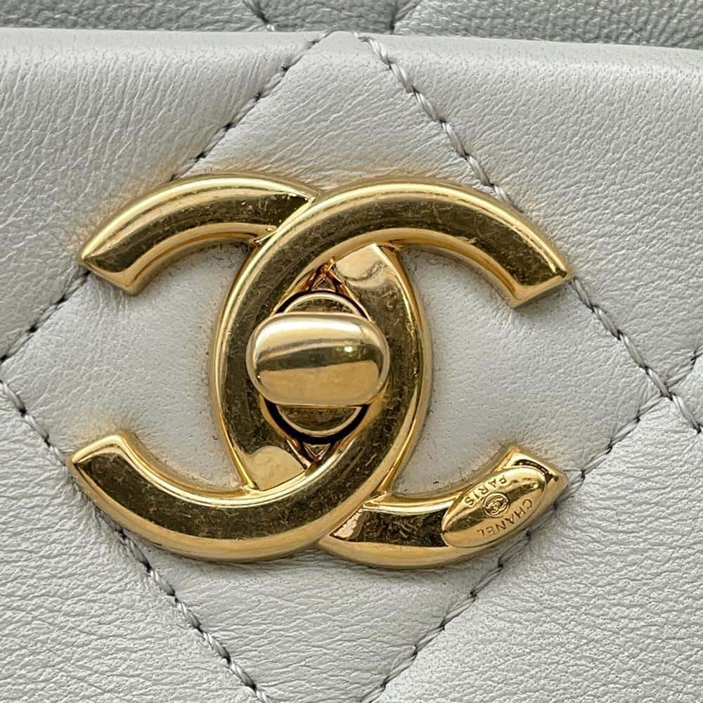 CHANEL Matelasse ChainShoulder Bag Gray AS3367 Lambskin